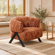 Marlow Curved Chenille Lounge Chair
