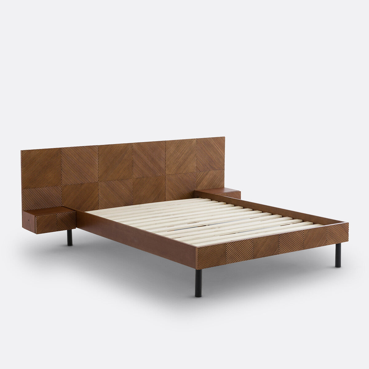Chevron Double Bed with Integrated Bedside Tables image 2