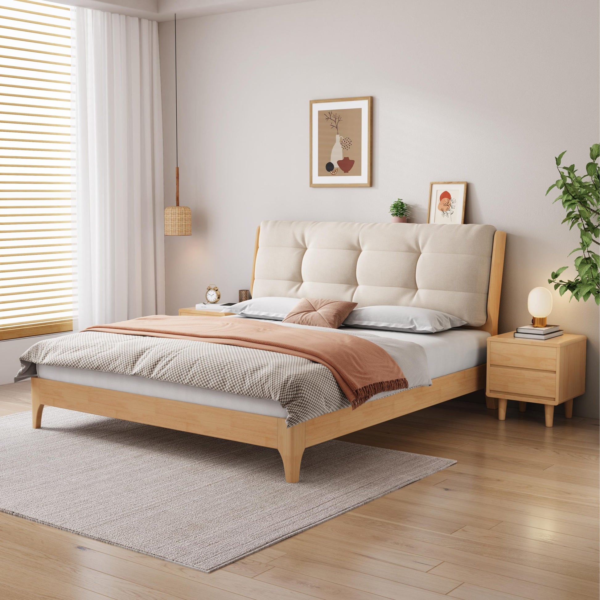 Lagom Lume Bed Frame, Wood image 3