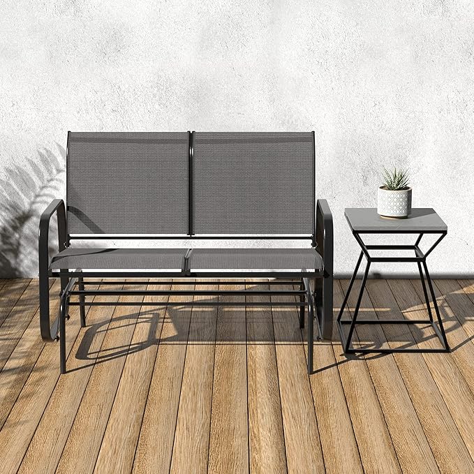 Outdoor 2-Person Patio Sling Glider Chair image 0
