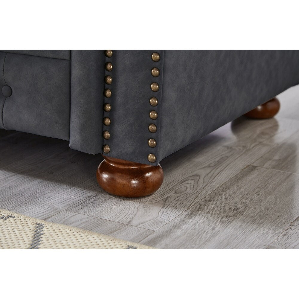 Madison Chesterfield Sofa, Dark Grey image 7