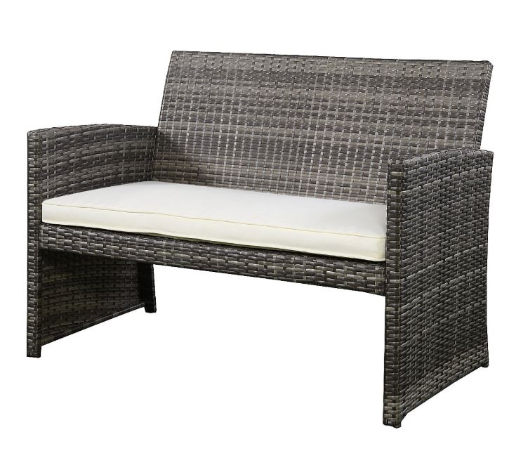 BLACK JAGUAR 4PCS Outdoor Furniture Set Chairs Coffee Table Patio Garden Set image 2