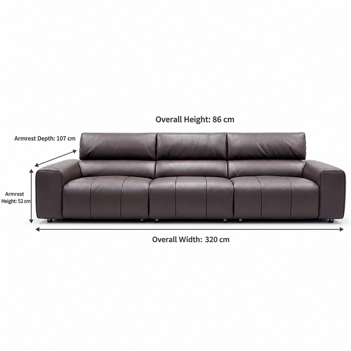 Keaton Upholstered Sofa with Wide Arms