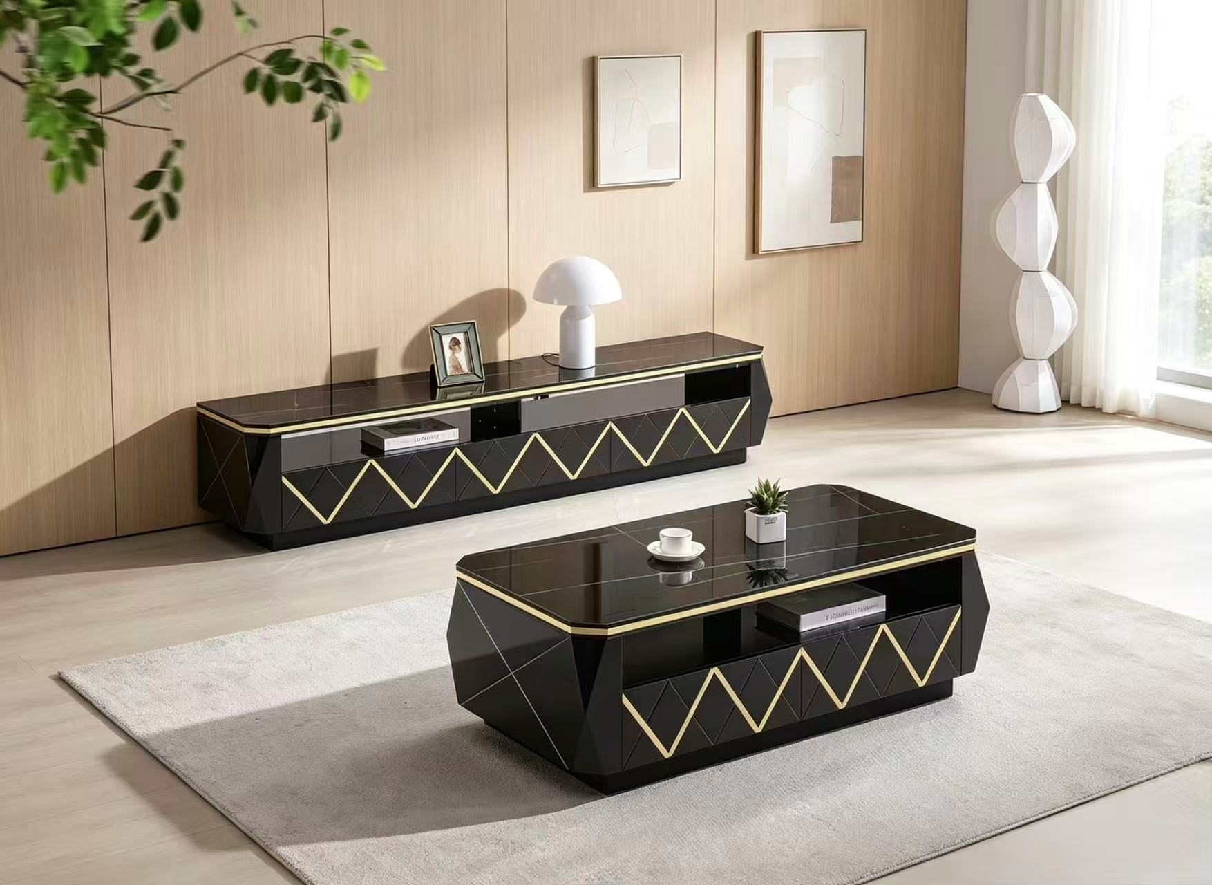 Nero Regalia Entertainment & Coffee Table Set image 3