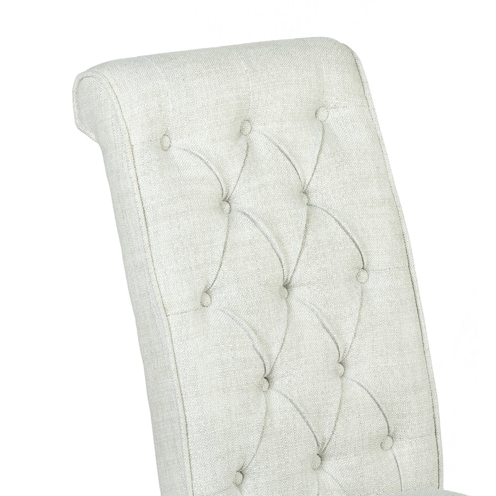 Cambridge Fabric Upholstered Solid Wood Dining Chair – Set of 2 image 8