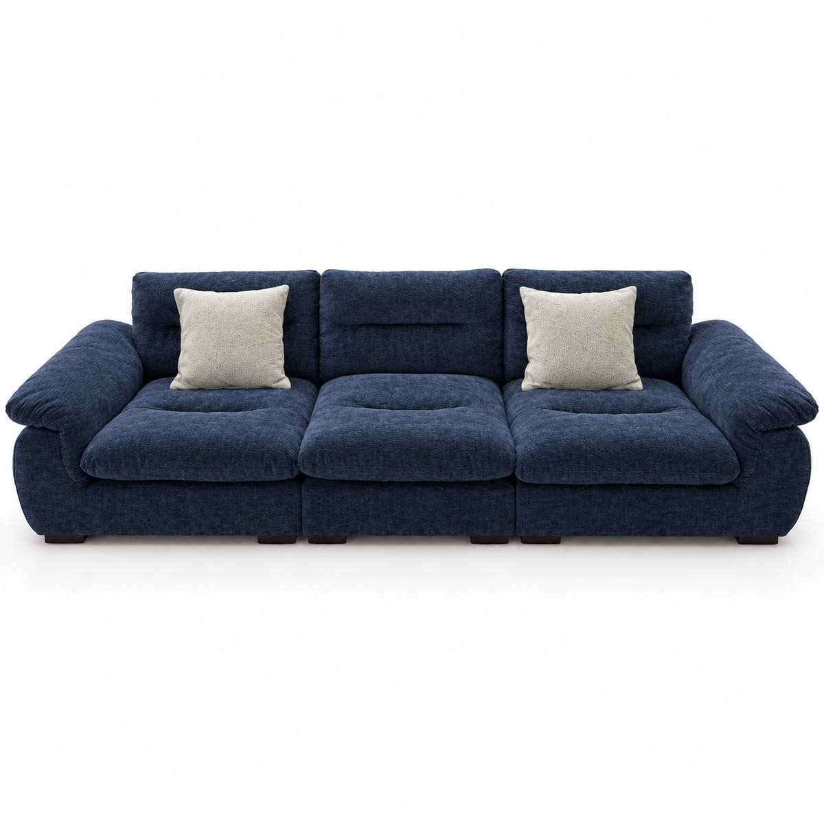 Elara Chenille Sofa with Wide Padded Arms