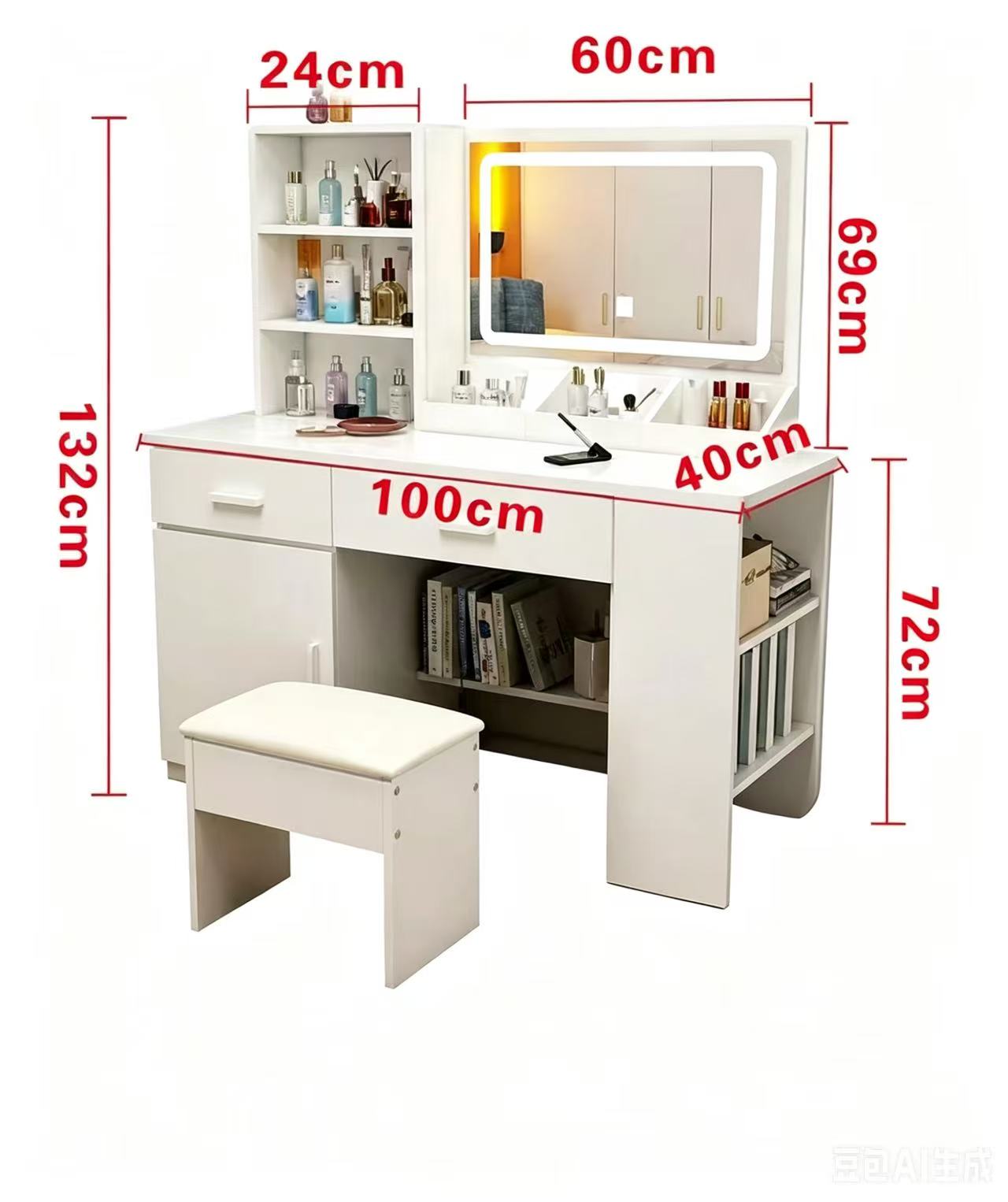 HomeGlow Storage Vanity Set