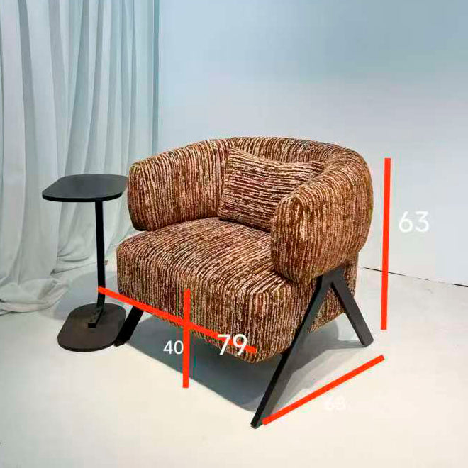Marlow Curved Chenille Lounge Chair
