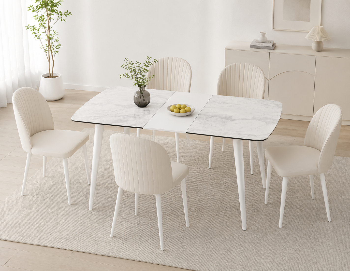 Shella Dining Chair, Cream