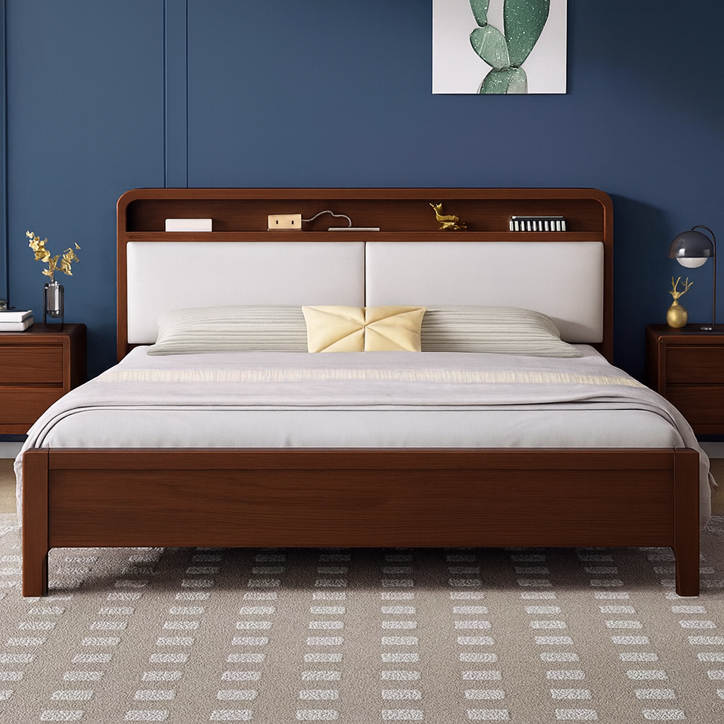 Lagom Haven Storage Bed, Walnut image 1