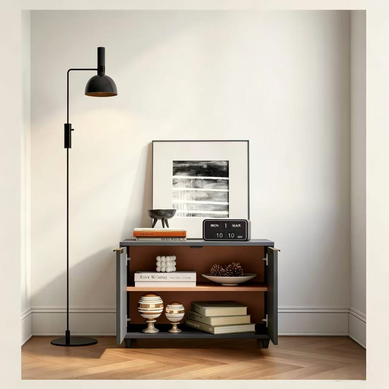 Velmora Modern Fluted TV Stand & Media Console