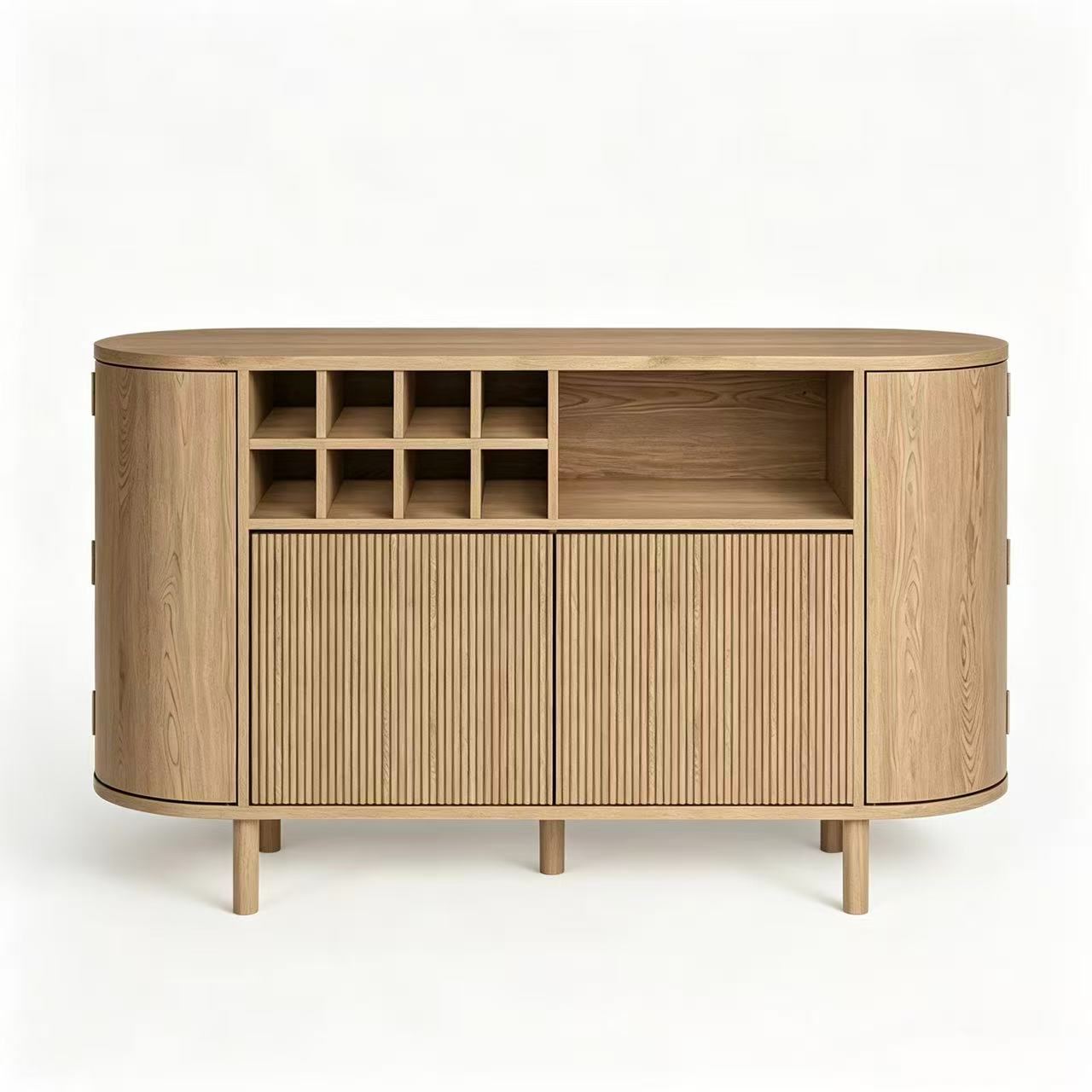 Soren Japandi Wood Sideboard Buffet Cabinet with Storage