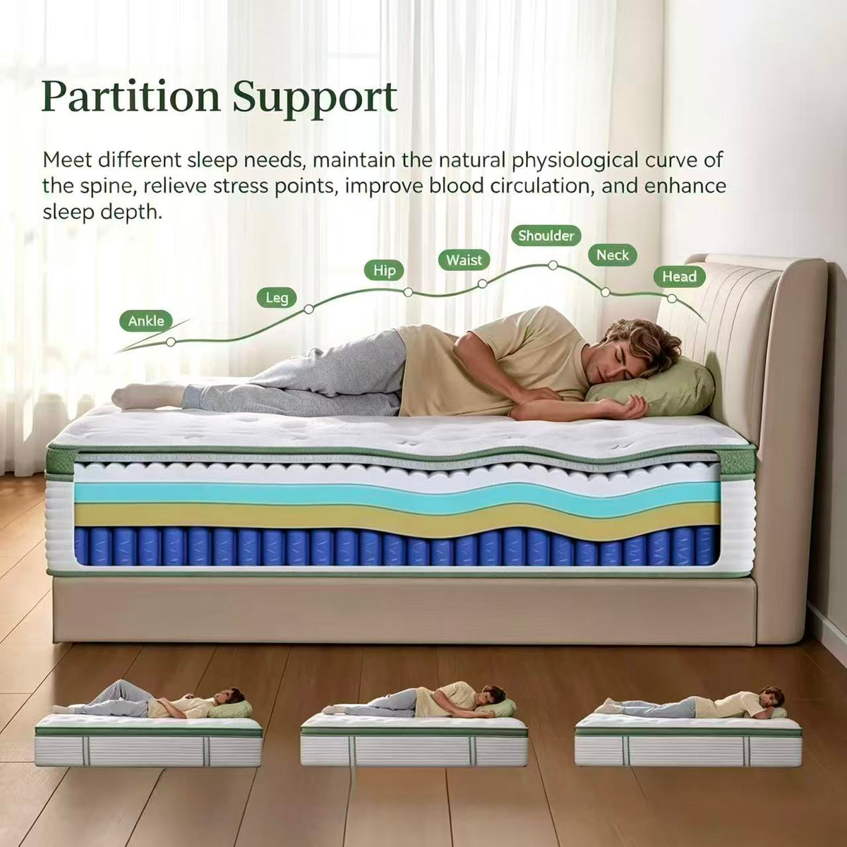 HALMAF Balance Hybrid Mattress – Medium Firm | Queen