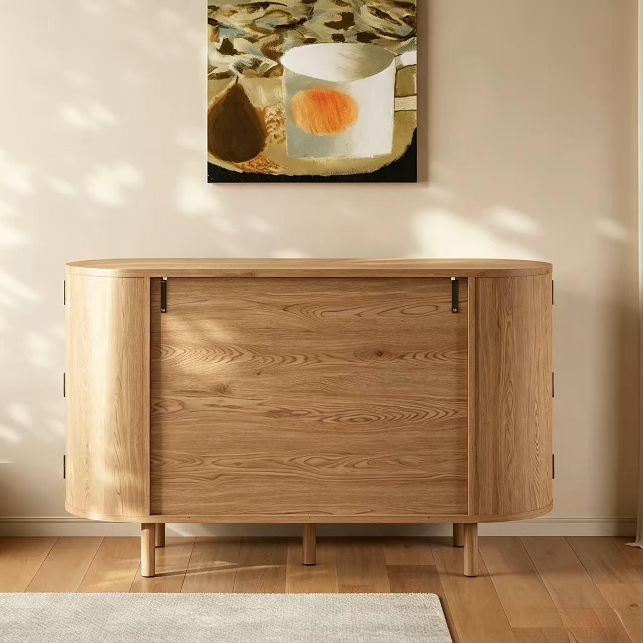 Soren Japandi Wood Sideboard Buffet Cabinet with Storage