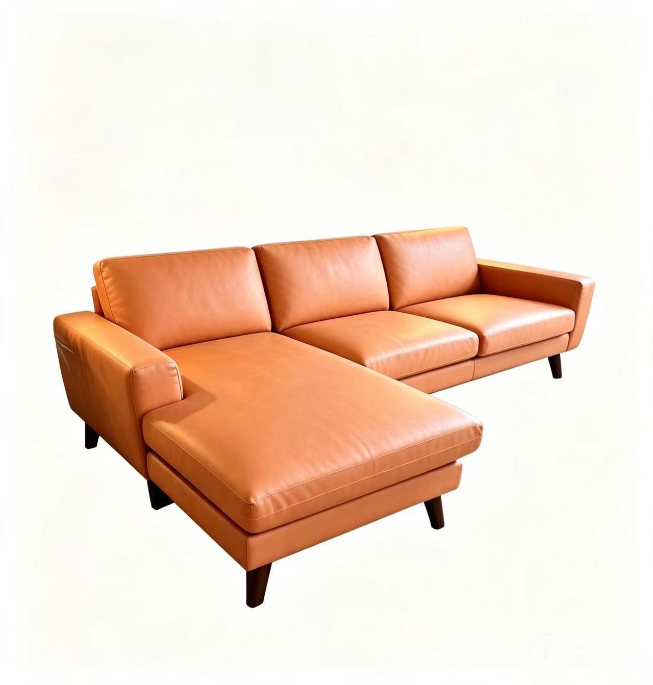 Hudson Caramel L-Shape Sofa