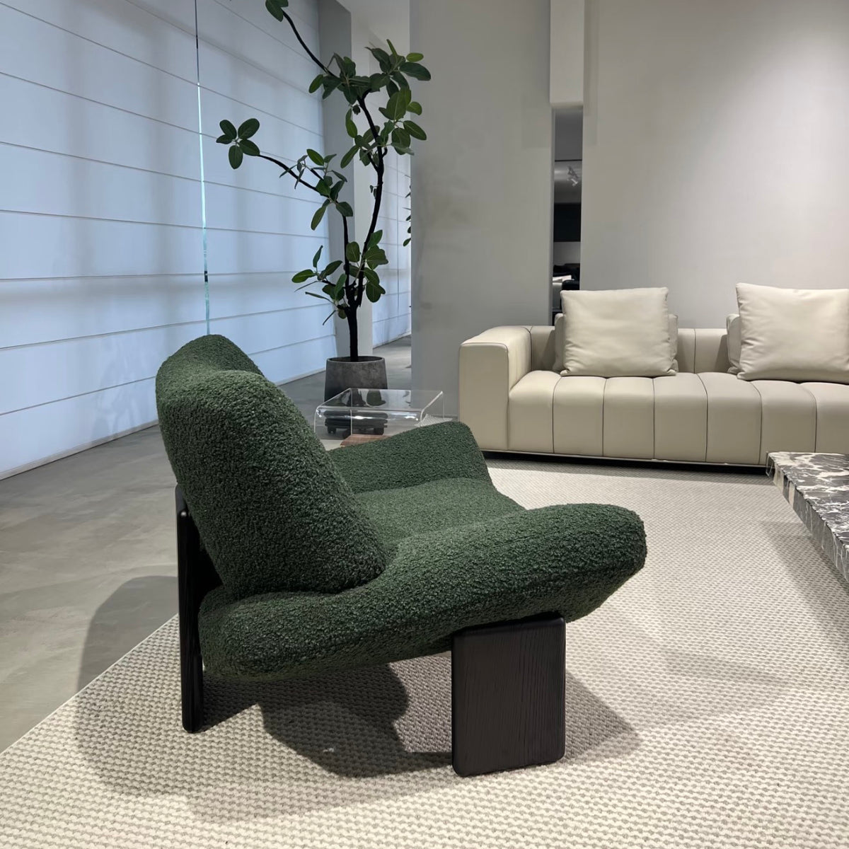 Elwood Armless Chenille Lounge Chair