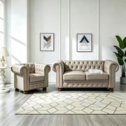 Madison Chesterfield Sofa, Taupe