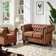 Madison Chesterfield Sofa, Brown