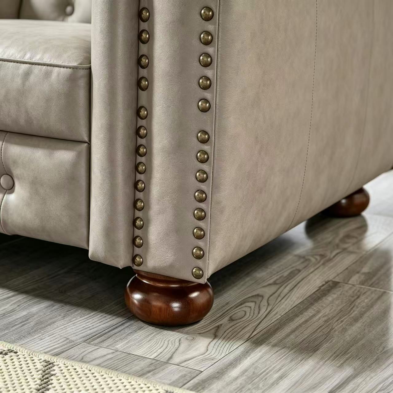 Madison Chesterfield Sofa, Taupe