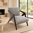 Rowan Upholstered Lounge Chair with Ash Wood Arms
