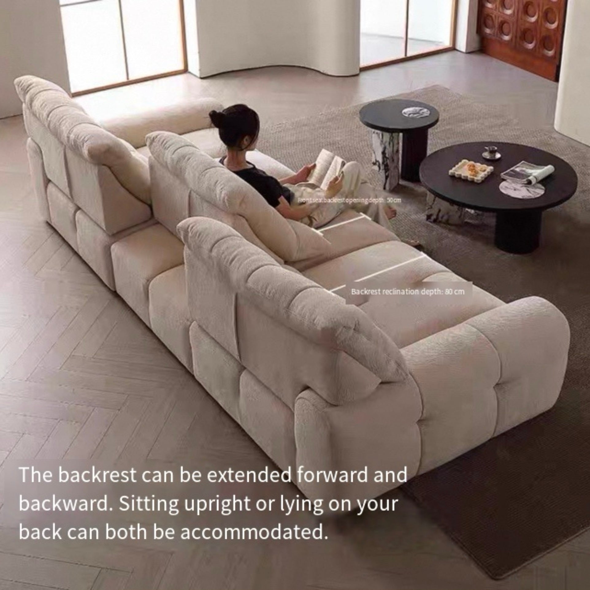 Mossy Cloud Glide-Back Sofa image 4