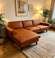 Hudson Caramel L-Shape Sofa image 0