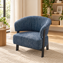 Haven Curved Back Chenille Lounge Chair