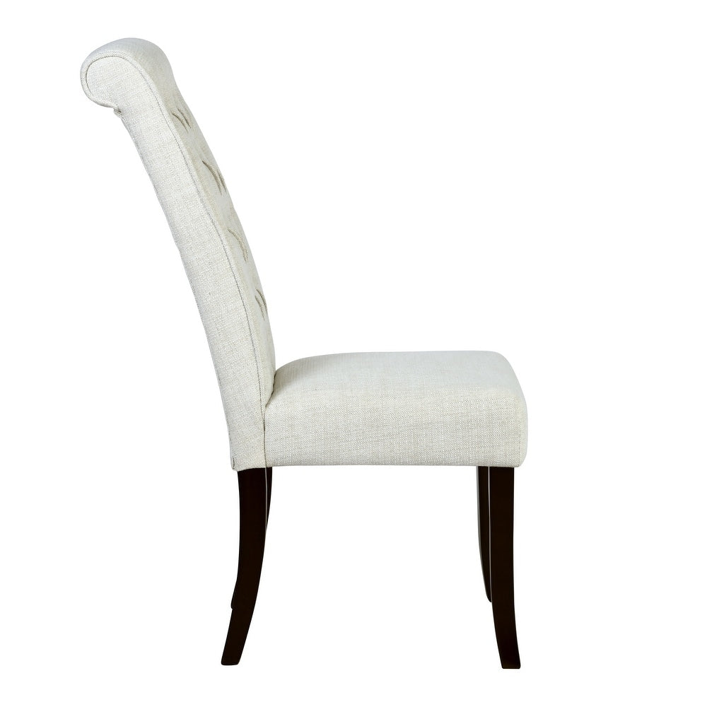 Cambridge Fabric Upholstered Solid Wood Dining Chair – Set of 2 image 6