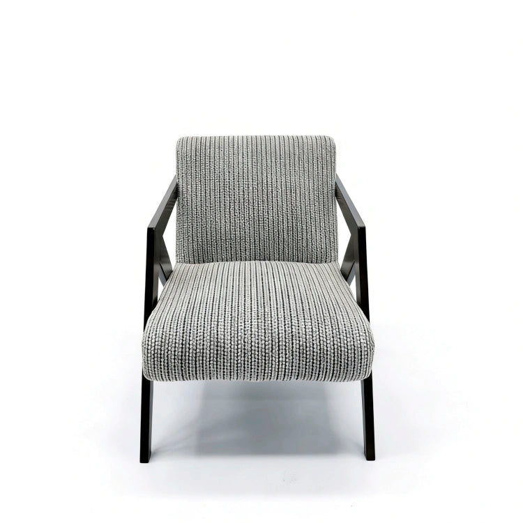 Rowan Upholstered Lounge Chair with Ash Wood Arms