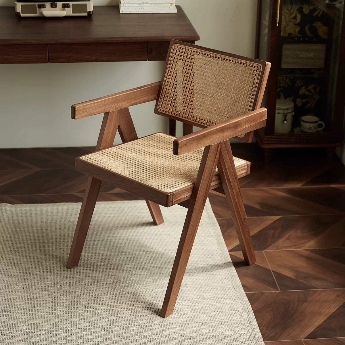 Lagom Rattan Dining Chair, Walnut image 1