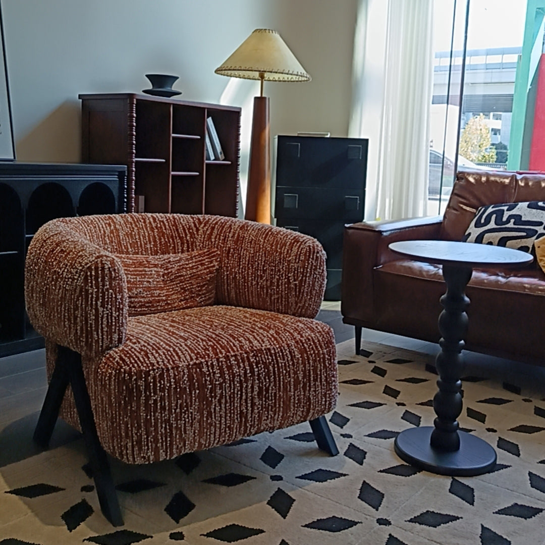 Marlow Curved Chenille Lounge Chair