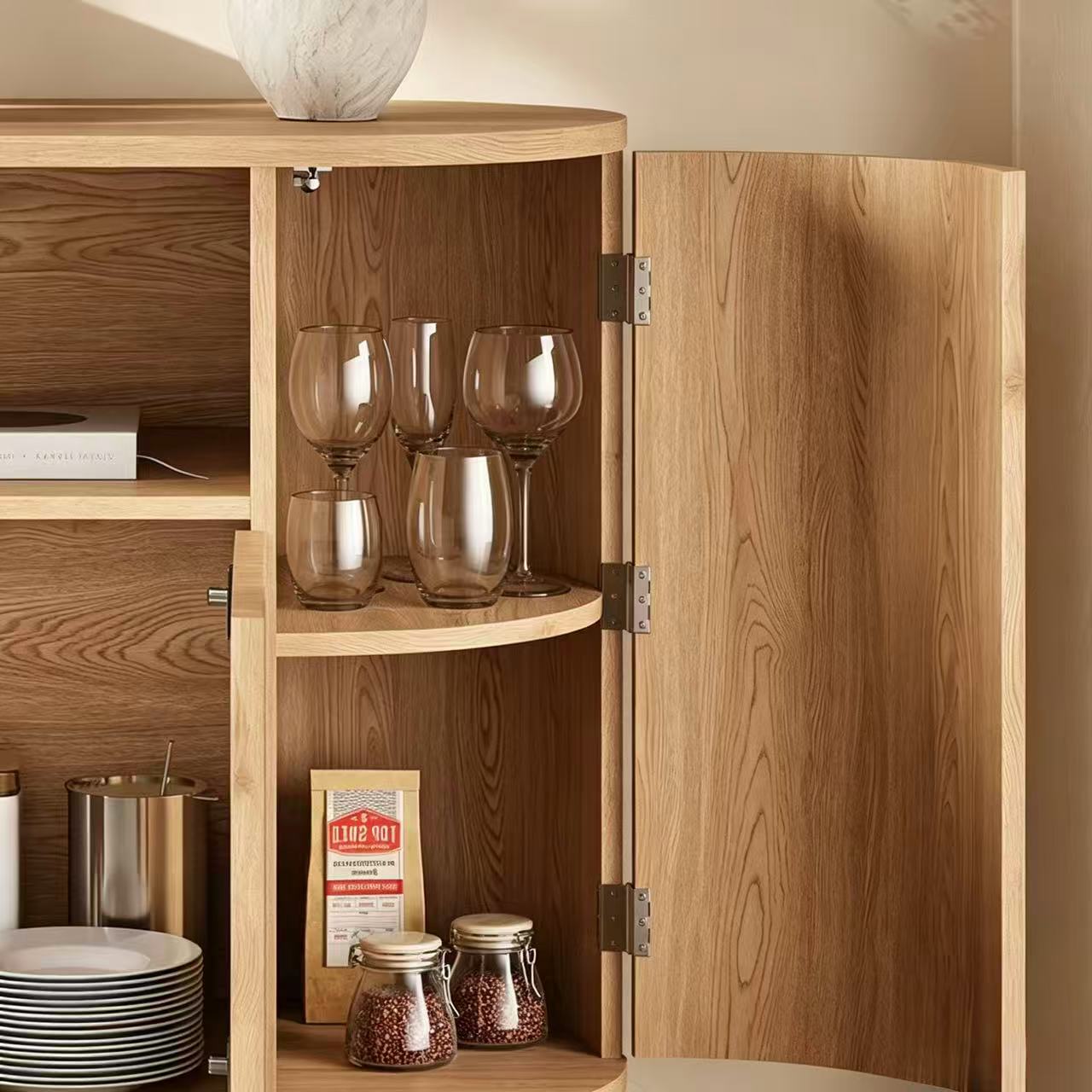 Soren Japandi Wood Sideboard Buffet Cabinet with Storage