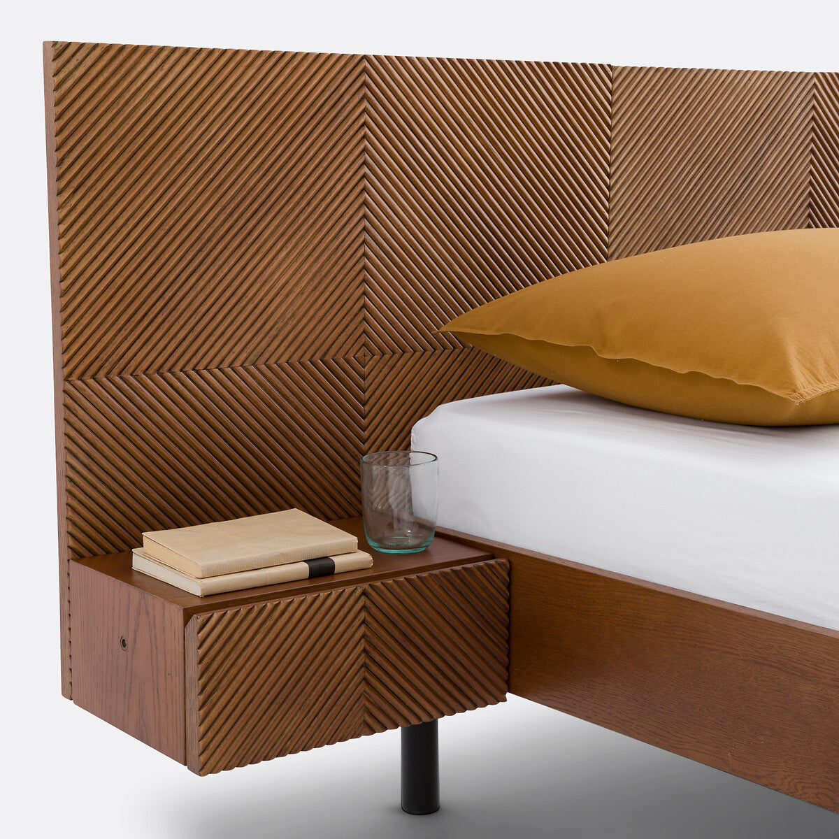 Chevron Double Bed with Integrated Bedside Tables image 3
