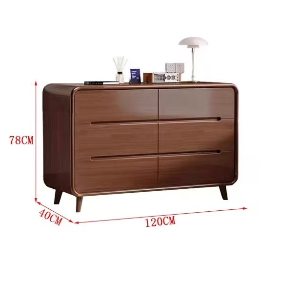 Lagom Nova 6-Drawer Dresser, Walnut image 3