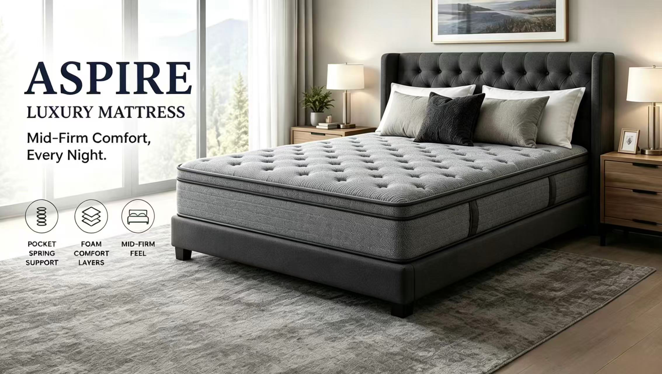 Aspire Luxury Mattress, Queen