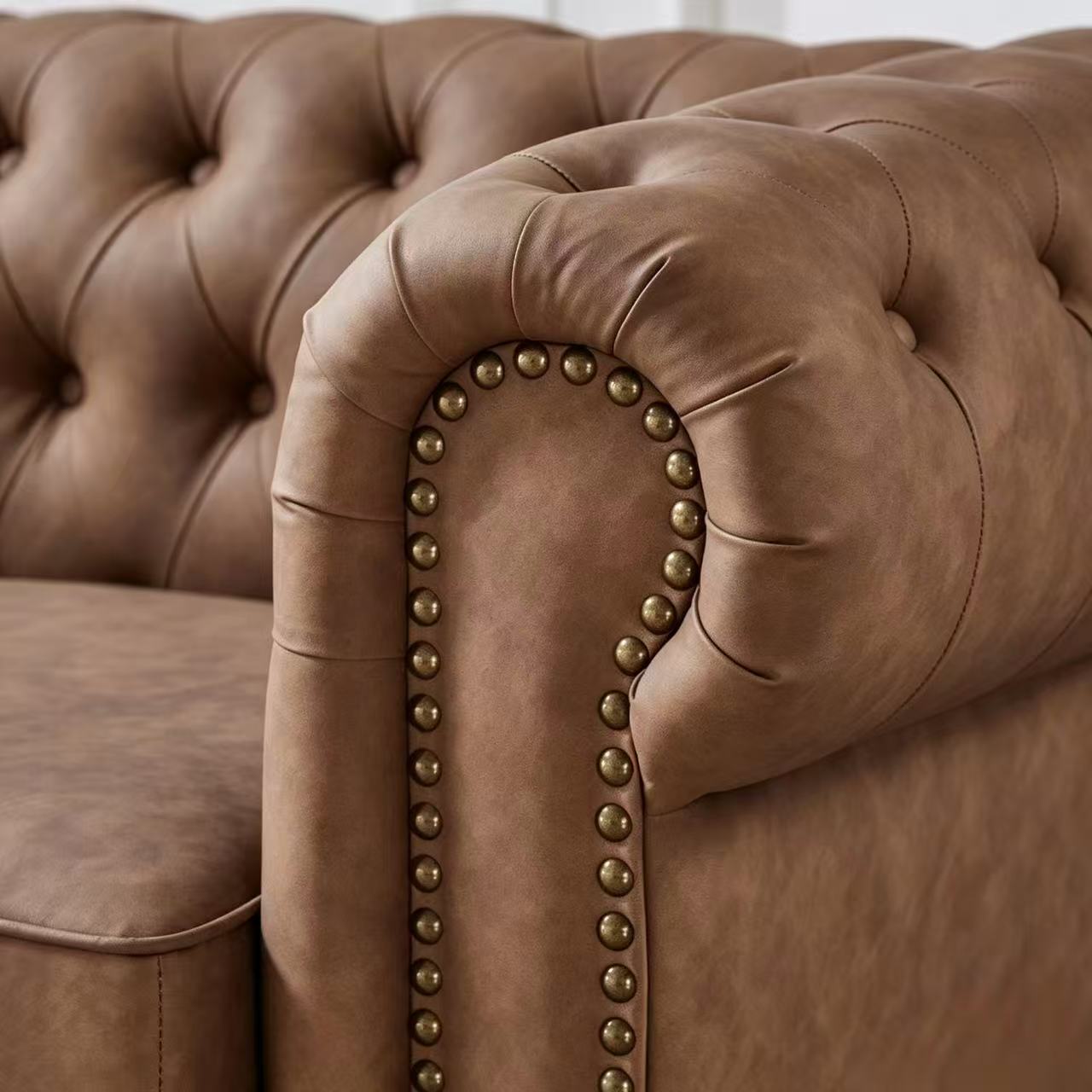Madison Chesterfield Sofa, Brown