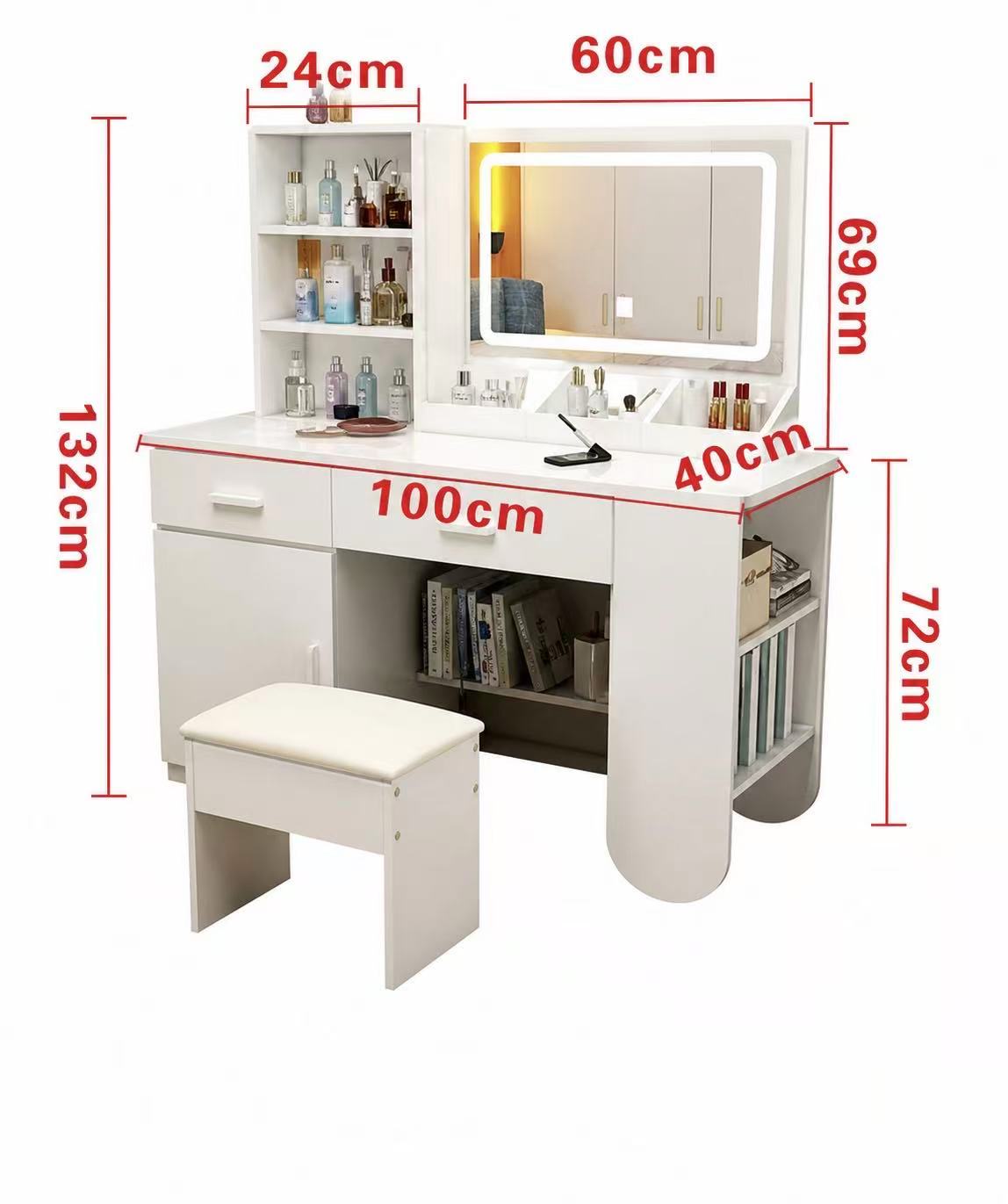 HomeGlow Storage Vanity Set