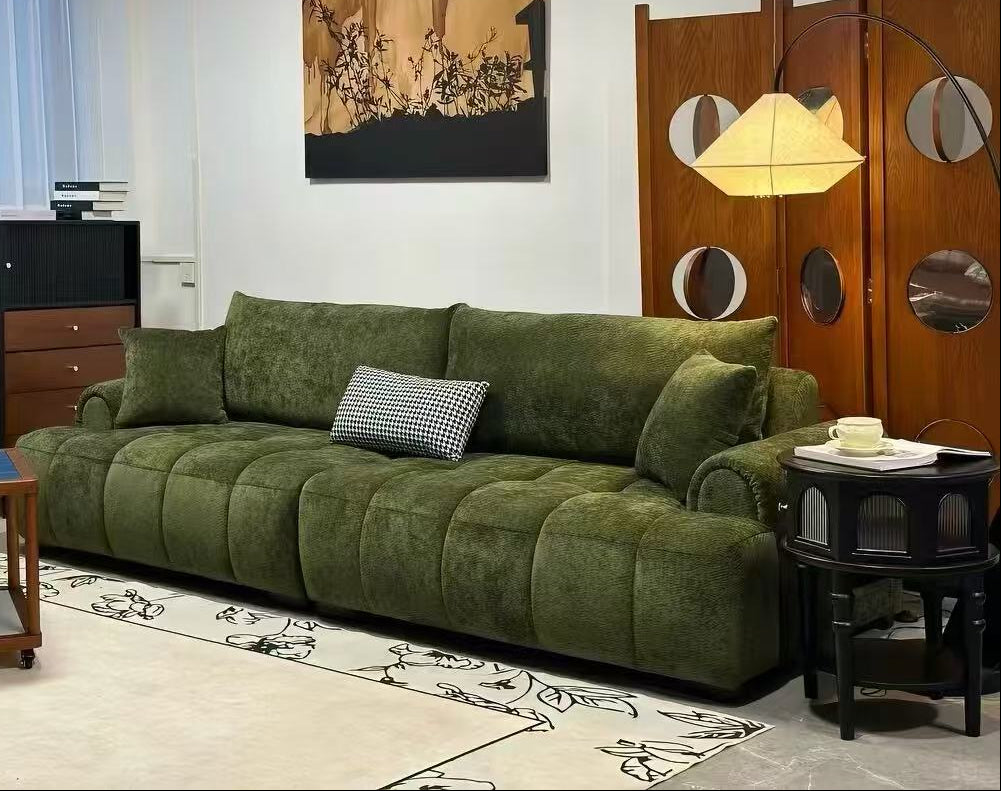 Luxury Chenille Puff Sofa