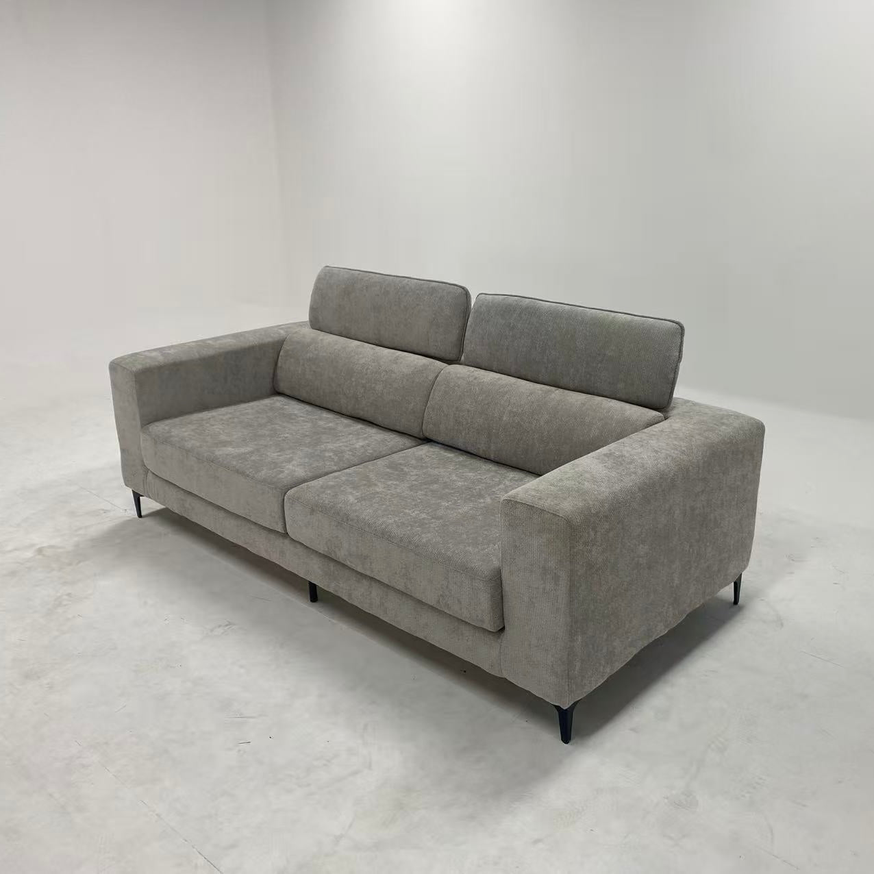 Oslo Modern Fabric Sofa, Dark Beige - 2-seater 1600mm image
