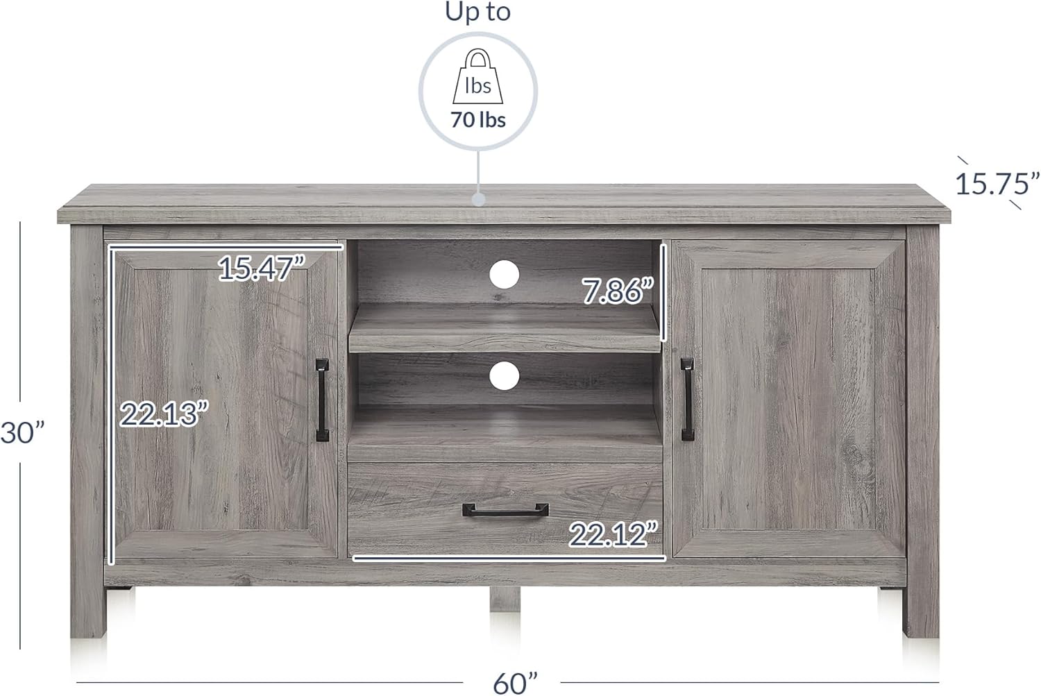 Skara Grey Oak TV Unit