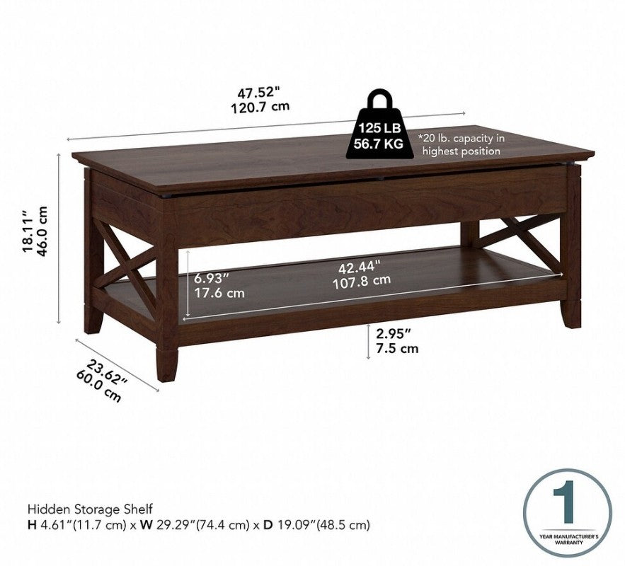 Harbour Lift Top Coffee Table Desk with Storage image 7