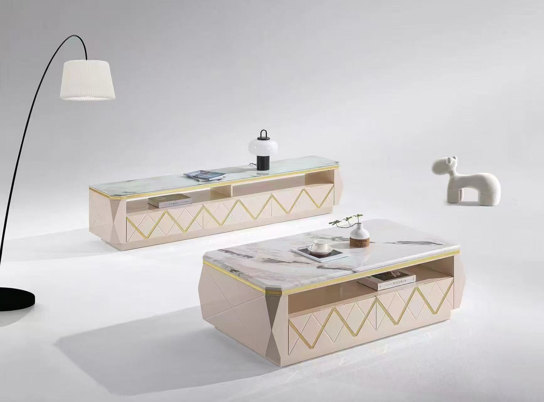 Zahra Palace Entertainment & Coffee Table Set image 5