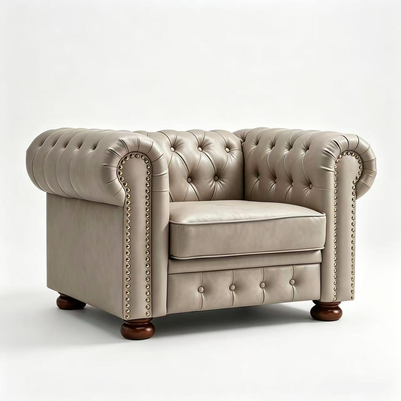 Madison Chesterfield Sofa, Taupe