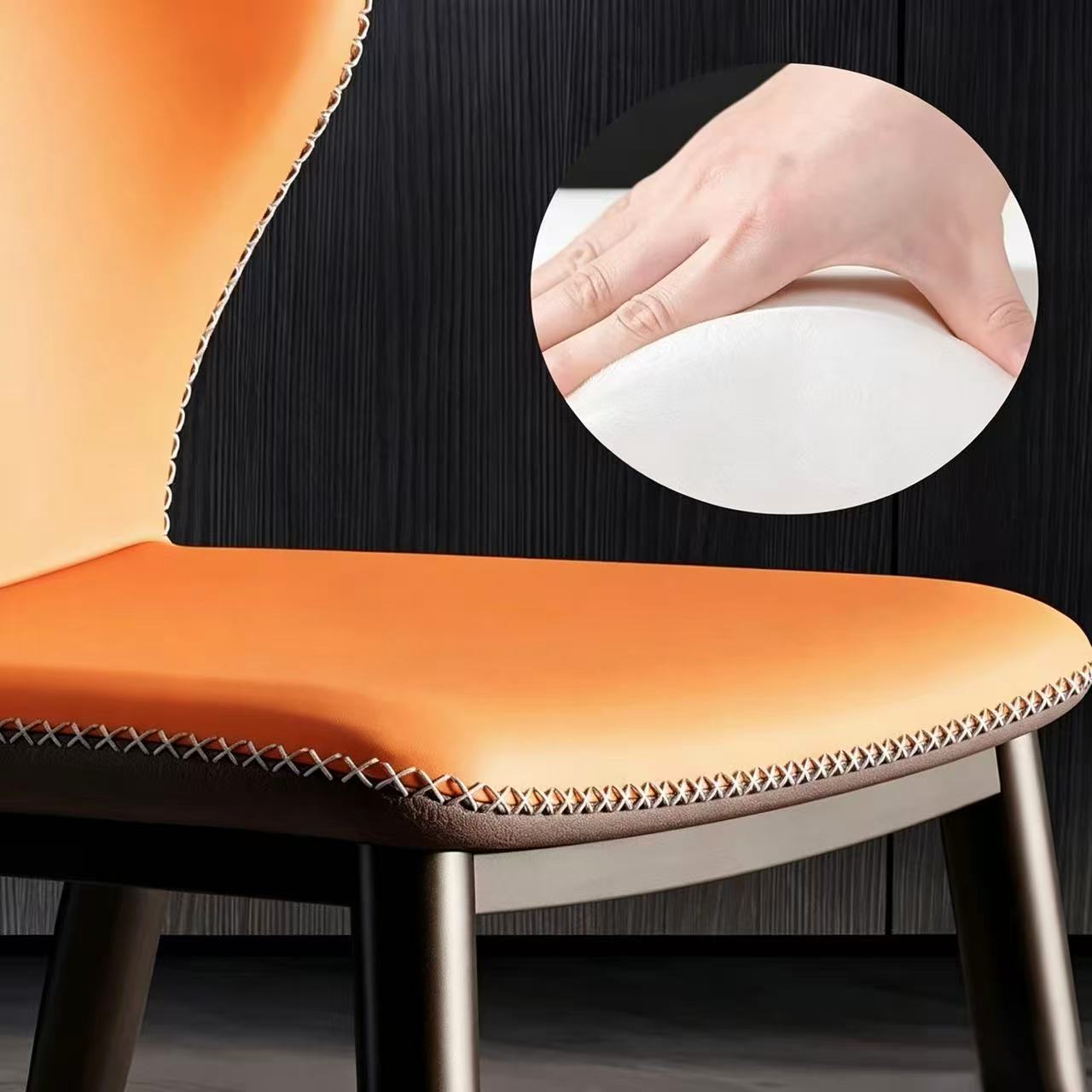 Aster Dining Chair, Orange, Set of 4