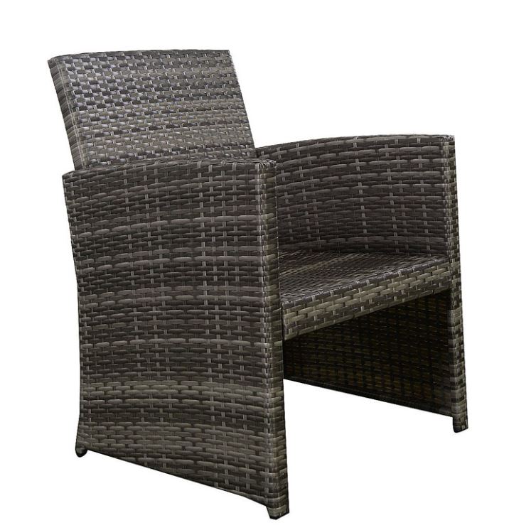 BLACK JAGUAR 4PCS Outdoor Furniture Set Chairs Coffee Table Patio Garden Set image 4