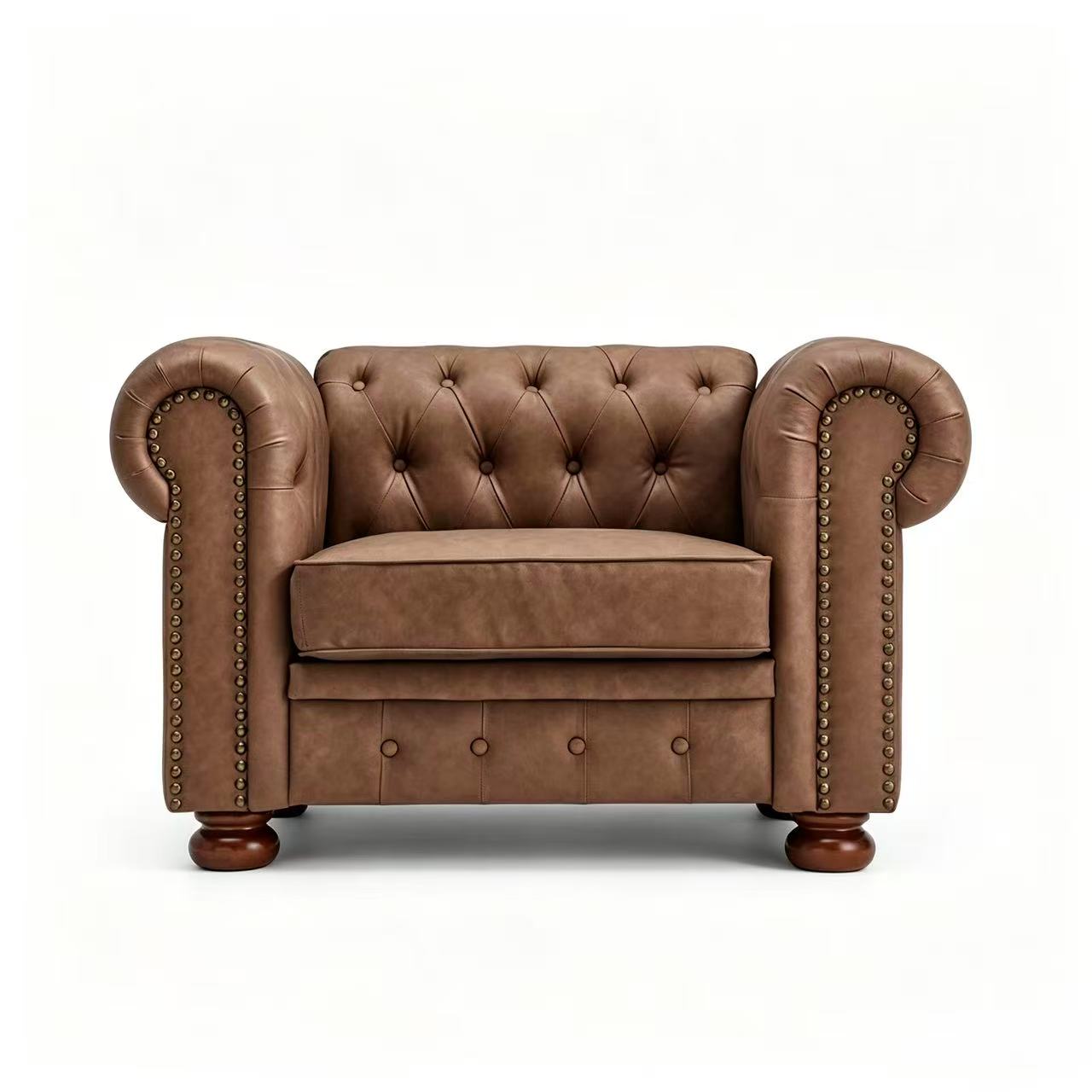 Madison Chesterfield Sofa, Brown