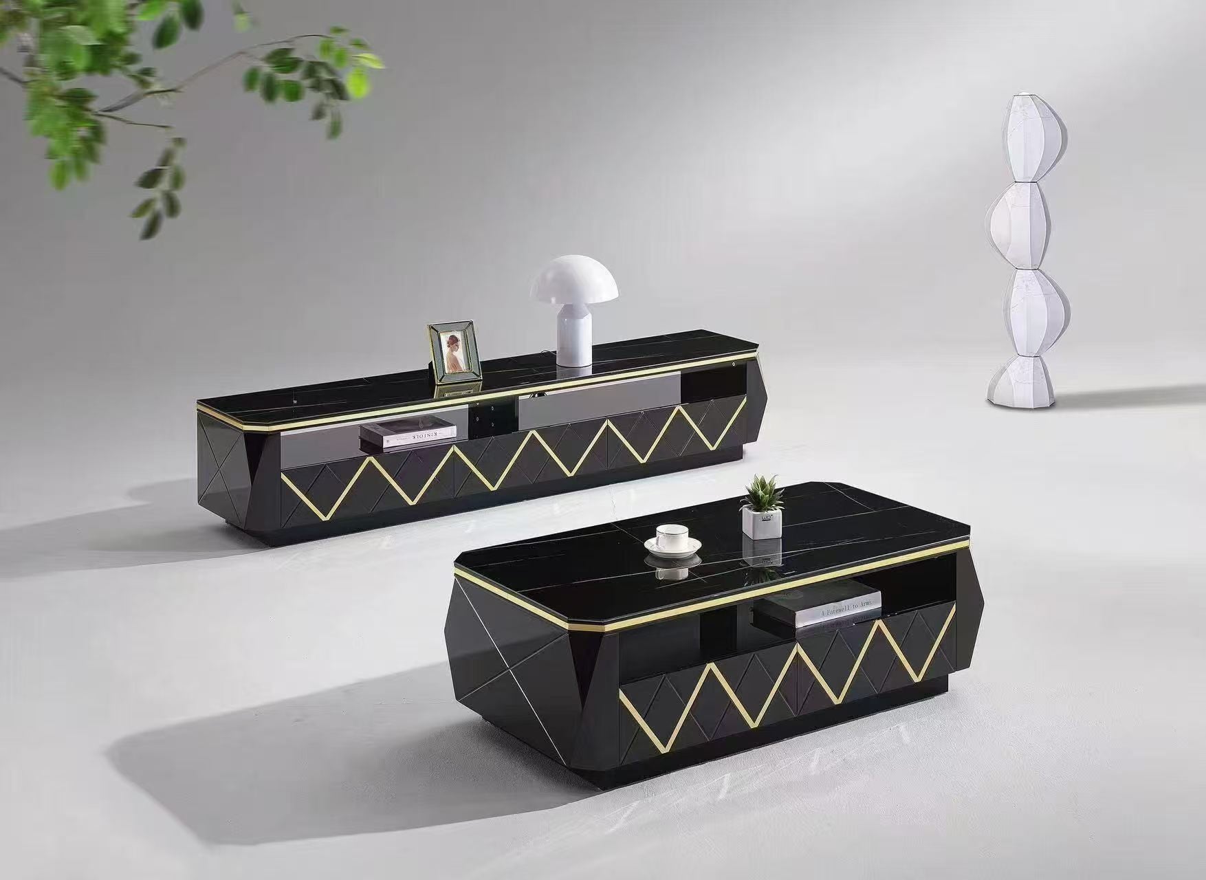 Nero Regalia Entertainment & Coffee Table Set image 0