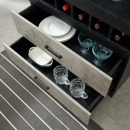Home Contemporary Bar Cabinet Black image 4