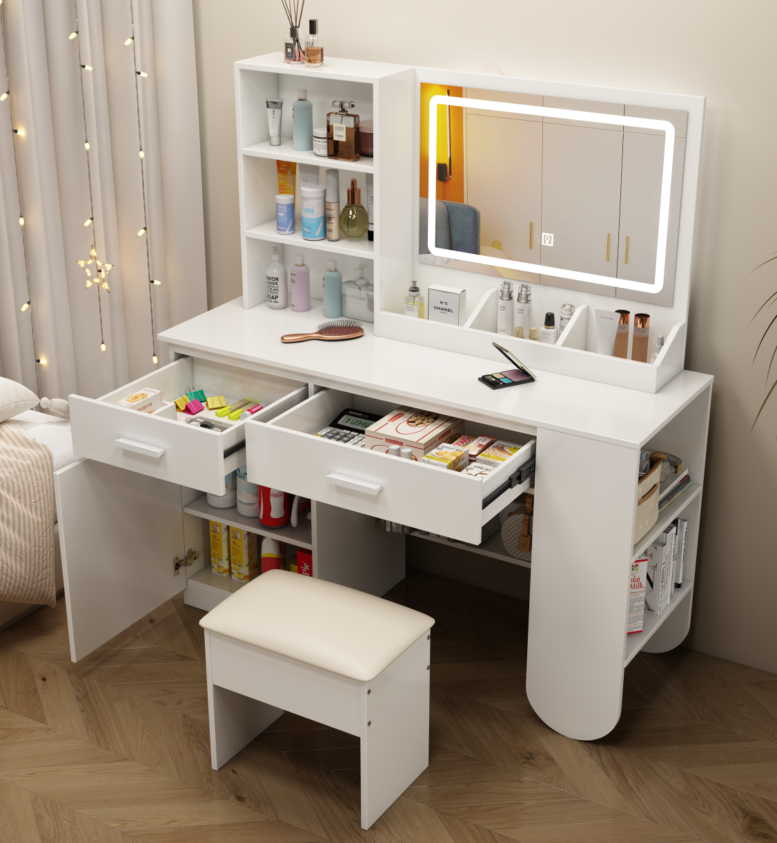 HomeGlow Storage Vanity Set