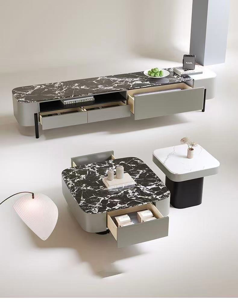 Aura Flow Entertainment & Coffee Table Set